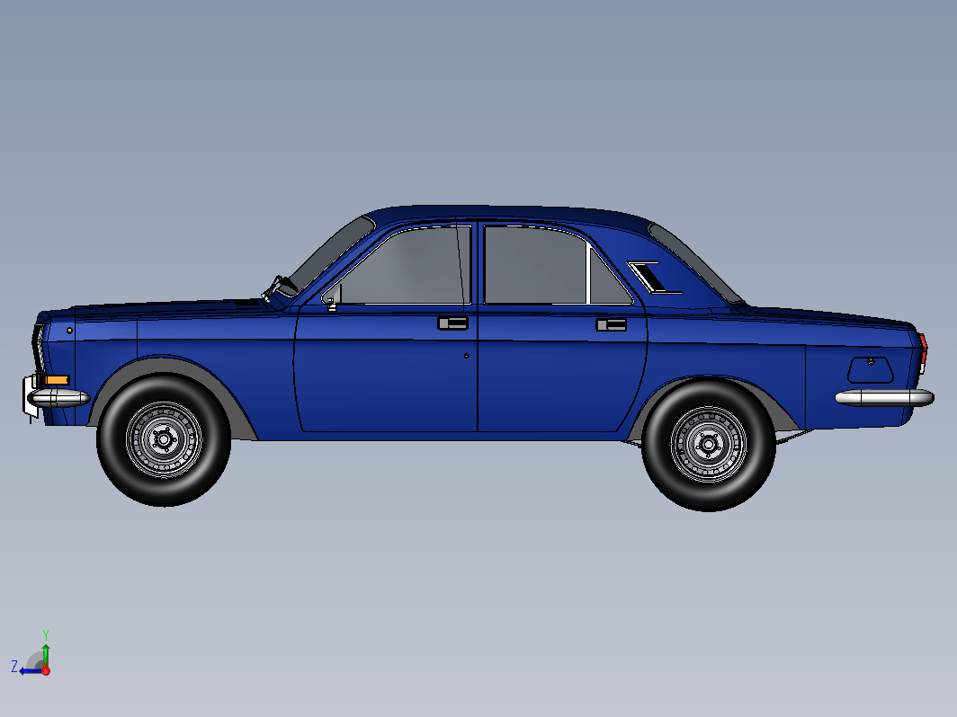 Volga GAZ-24汽车外壳模型