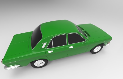 Volga GAZ-24汽车外壳模型缩略图