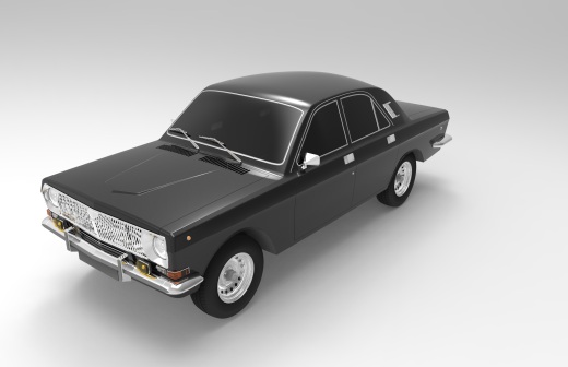 Volga GAZ-24汽车外壳模型缩略图