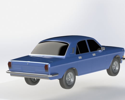 Volga GAZ-24汽车外壳模型缩略图