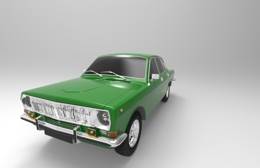 Volga GAZ-24汽车外壳模型缩略图