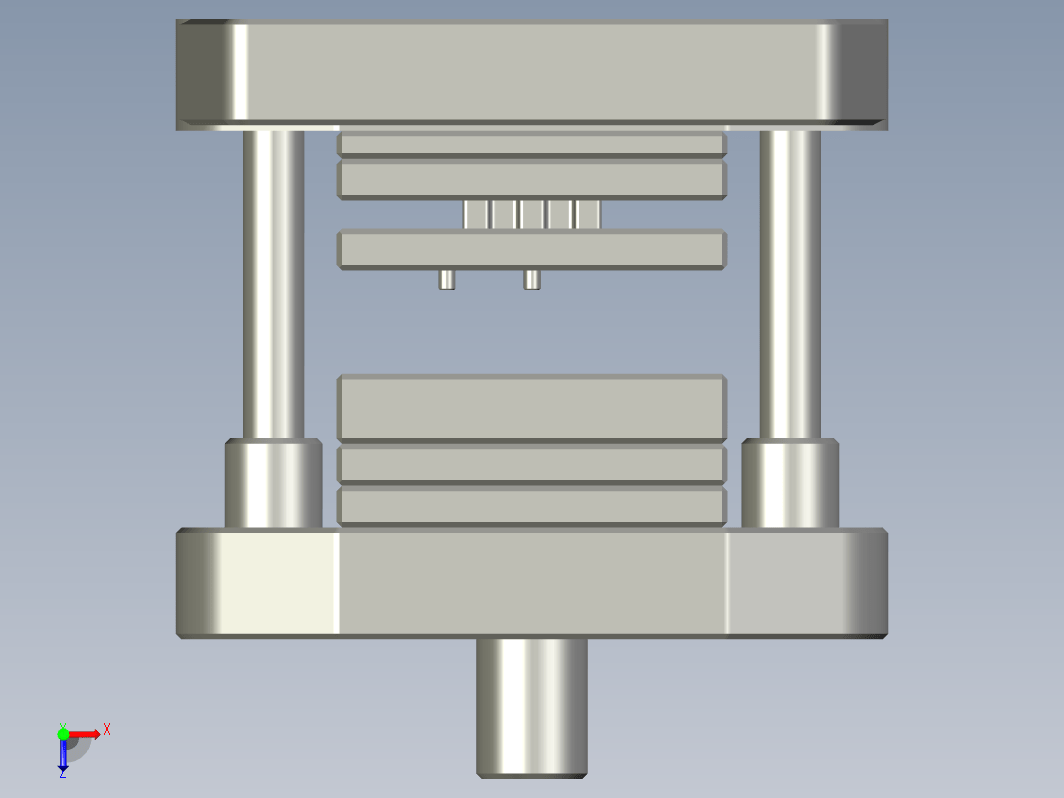 变压器铁芯E型垫片的冲压模具设计三维Step++CAD+说明书