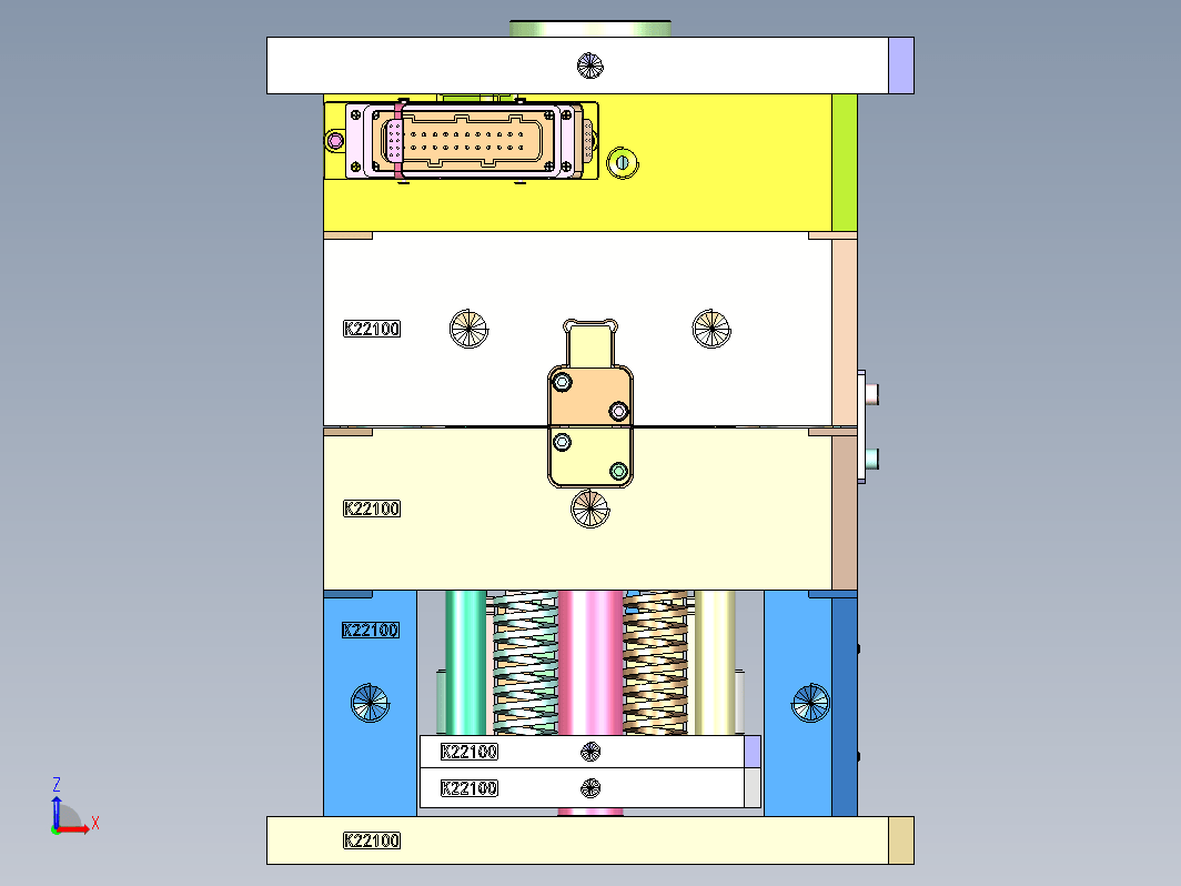 拖把座壳体注塑模具（斜顶进胶+精定位）