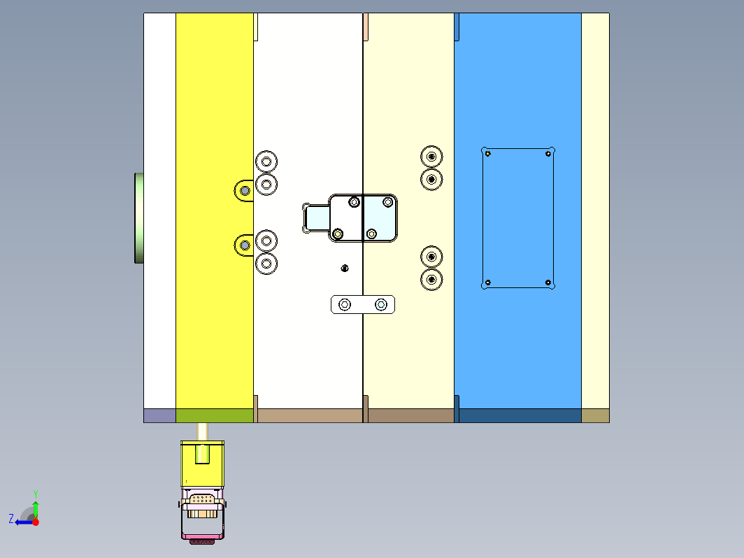 拖把座壳体注塑模具（斜顶进胶+精定位）