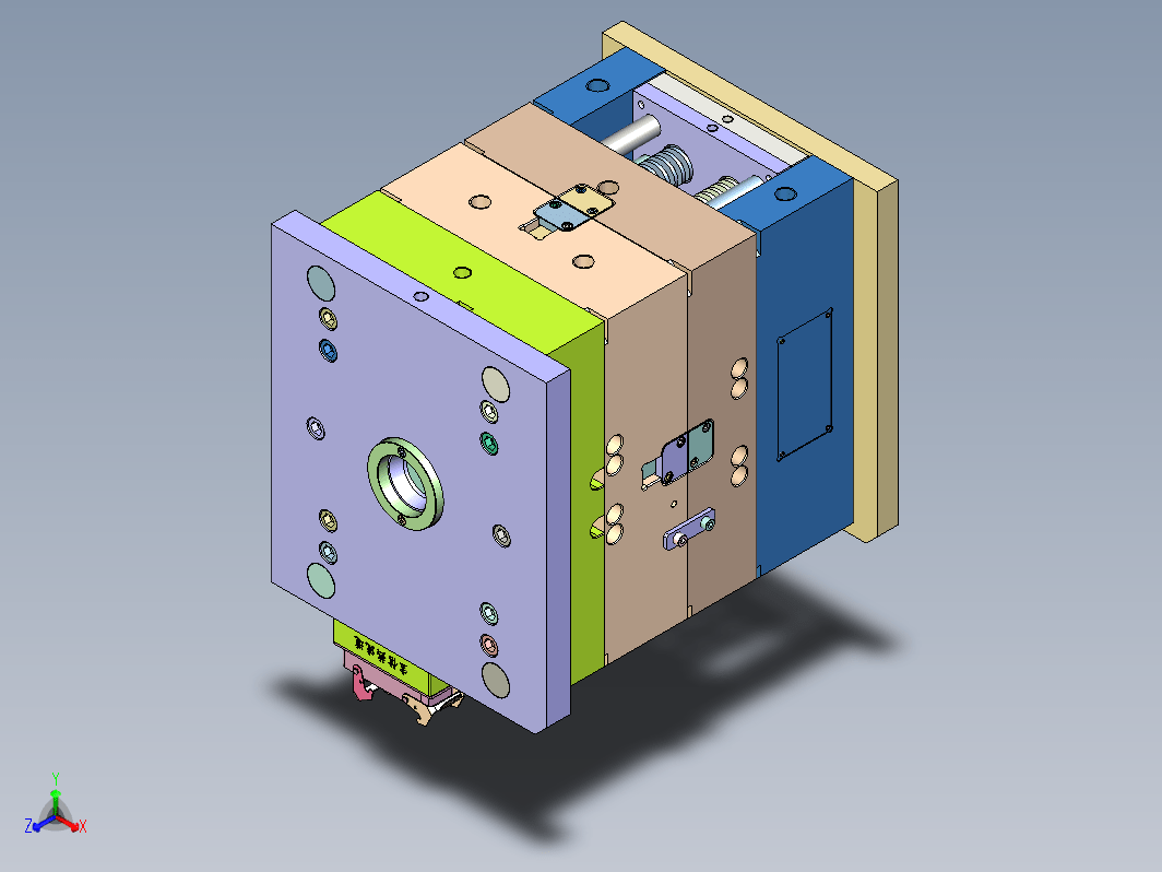 拖把座壳体注塑模具（斜顶进胶+精定位）