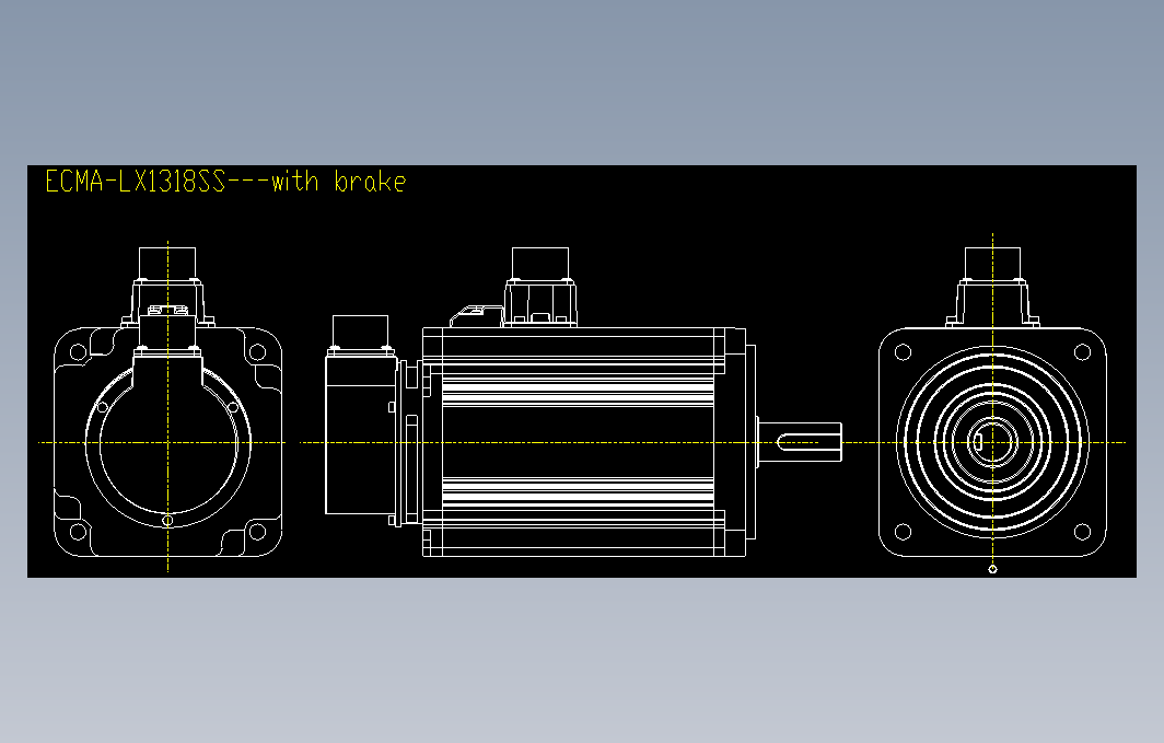 伺服电机包含500W、850W、1.3kW、1.8kW130框号系列机种-1图纸