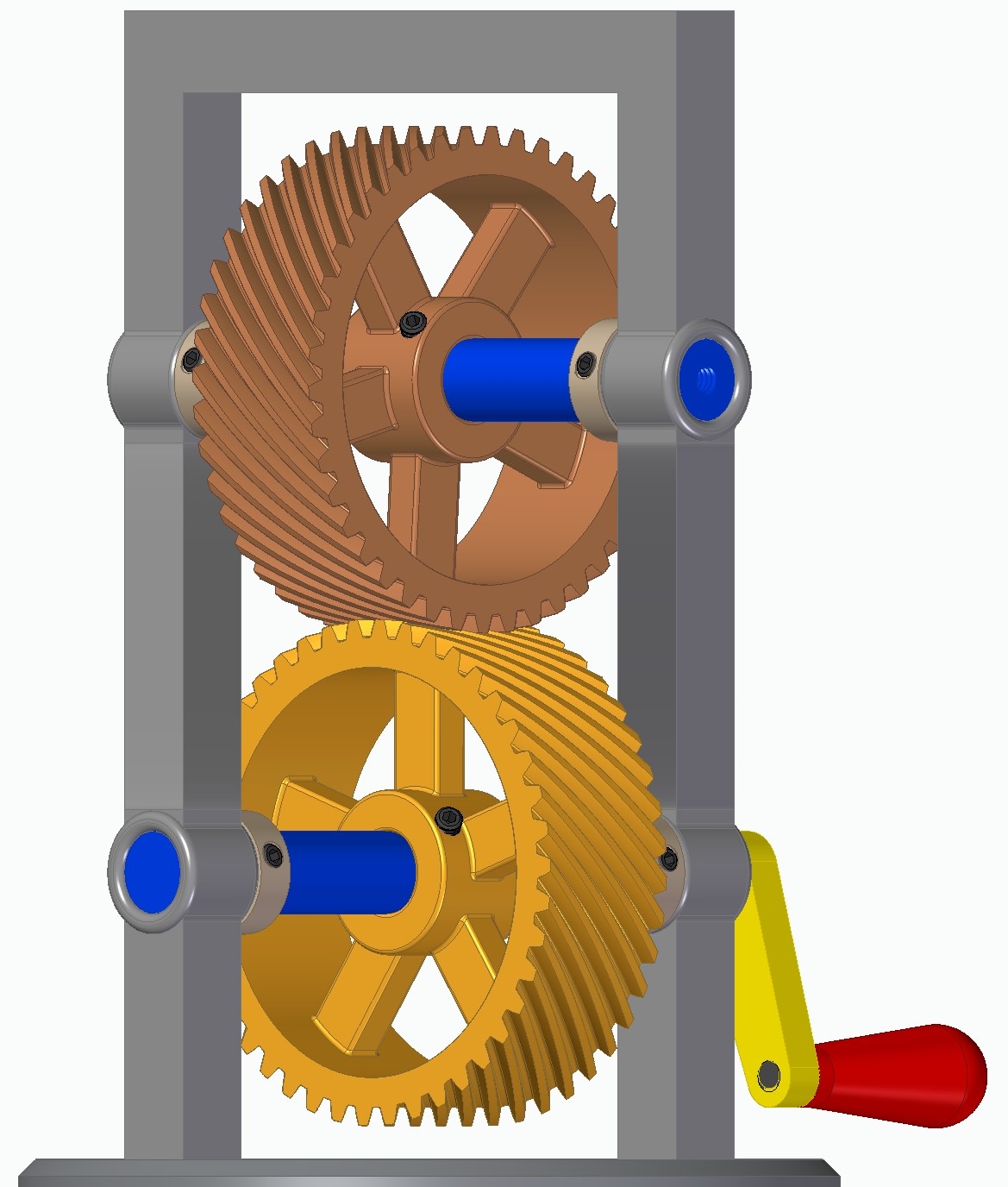 helical gears斜齿轮传动机构