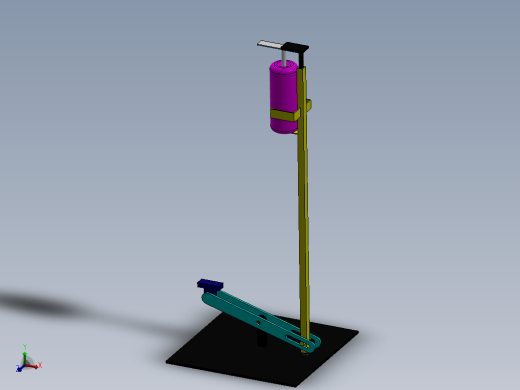 SolidWorks 中的脚踏式免洗手消毒液缩略图