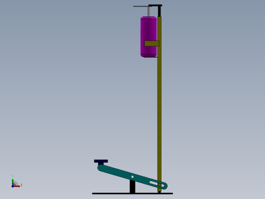 SolidWorks 中的脚踏式免洗手消毒液缩略图