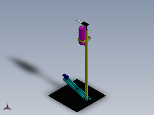 SolidWorks 中的脚踏式免洗手消毒液缩略图