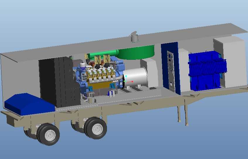 654移动式柴油发电机PROE设计