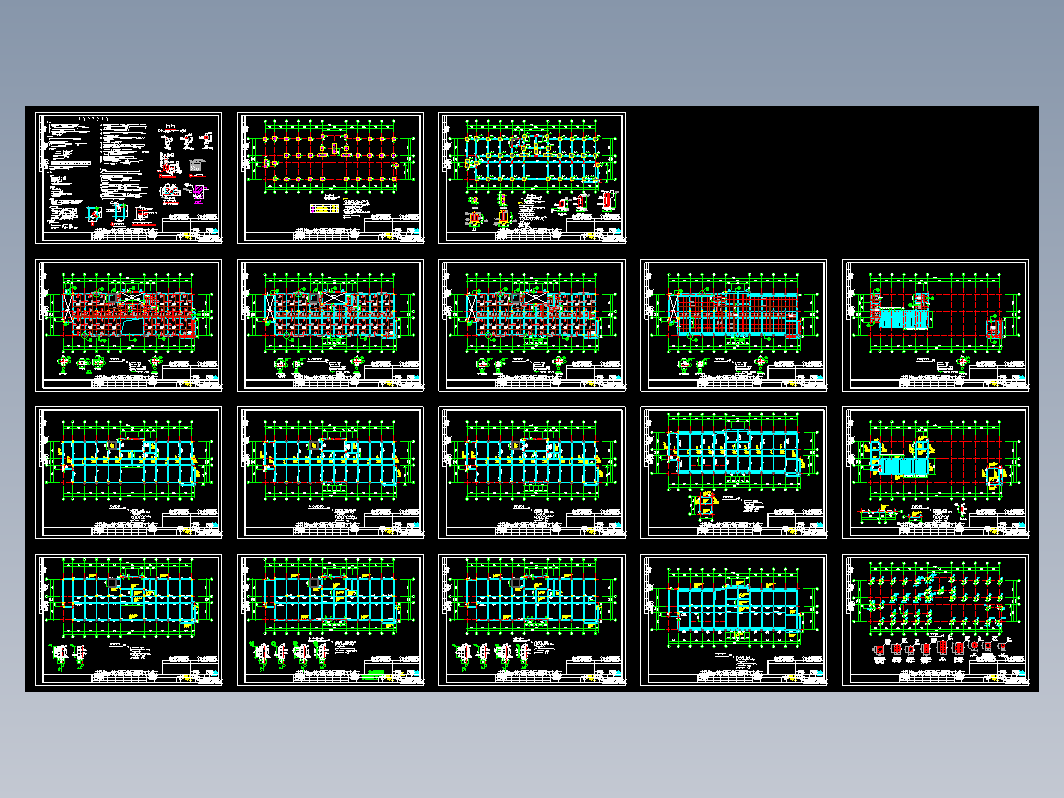 框架办公楼CAD