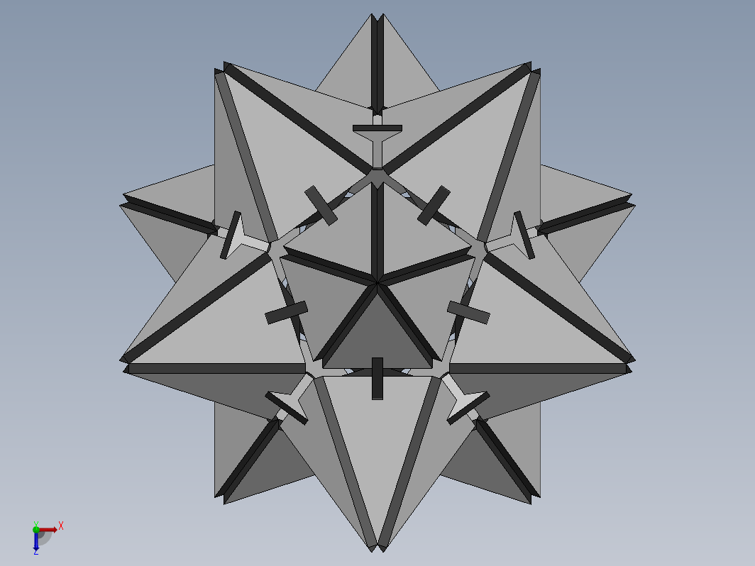 星状十二面体激光切割模型