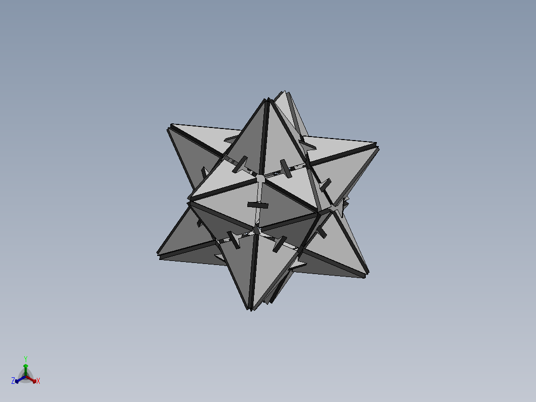 星状十二面体激光切割模型