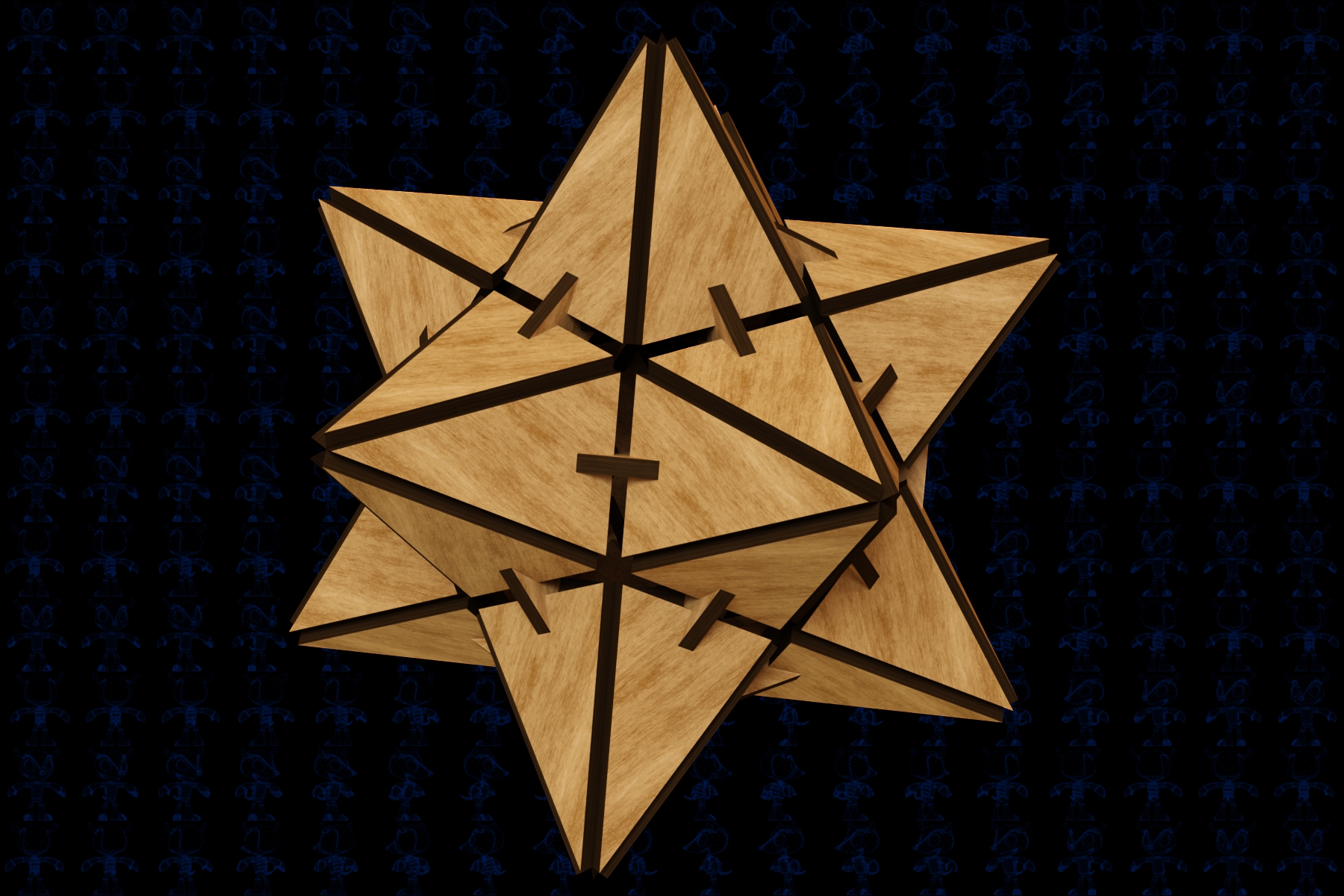 星状十二面体激光切割模型