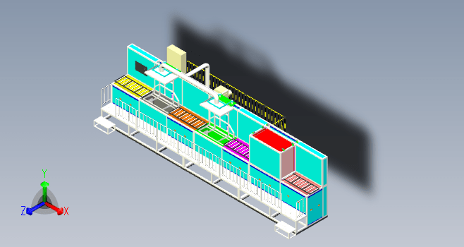 F0220-超声波清洗生产线设计三维模型