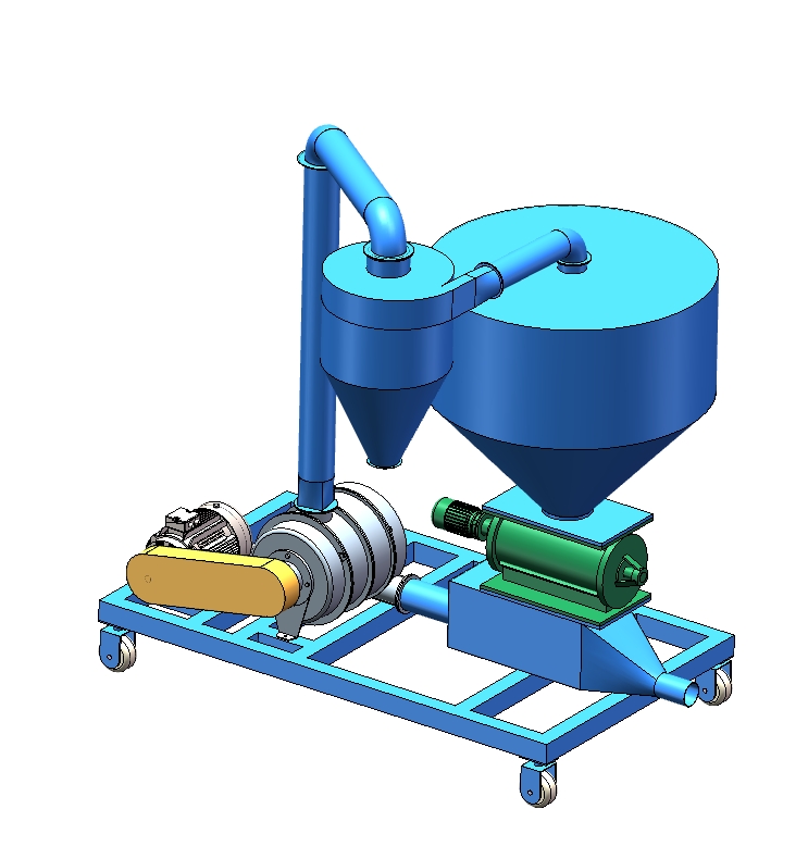 粮食气力输送机三维SW2015带参