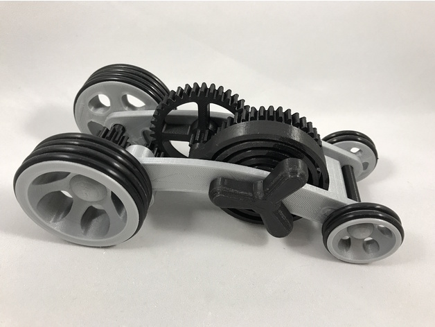 全3D打印弹簧玩具小车