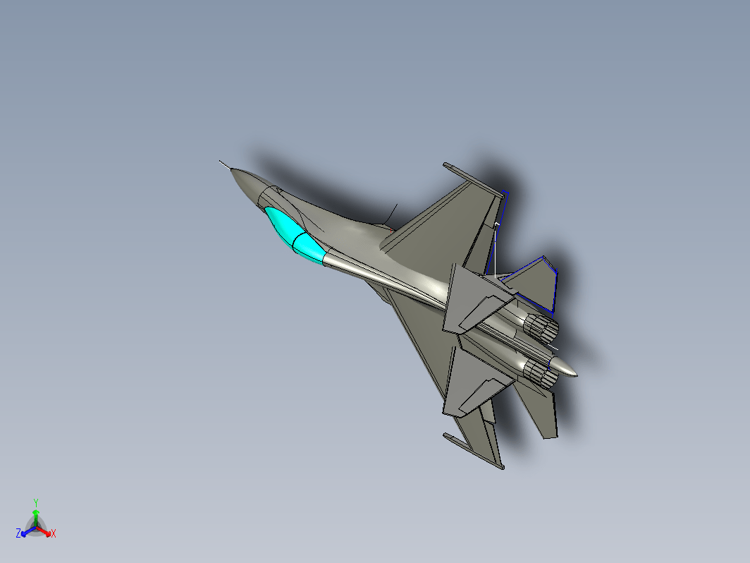 sukhoi su 30mk苏30战斗机造型