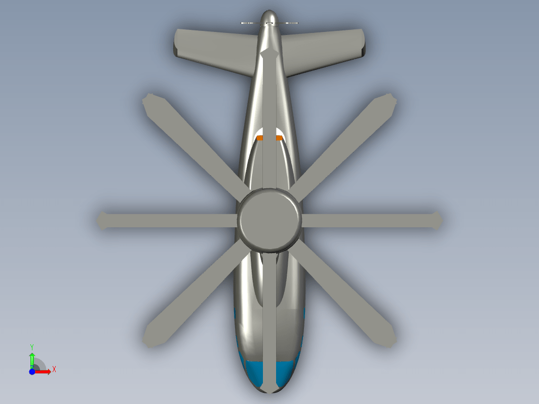 F1064-直升飞机模型图