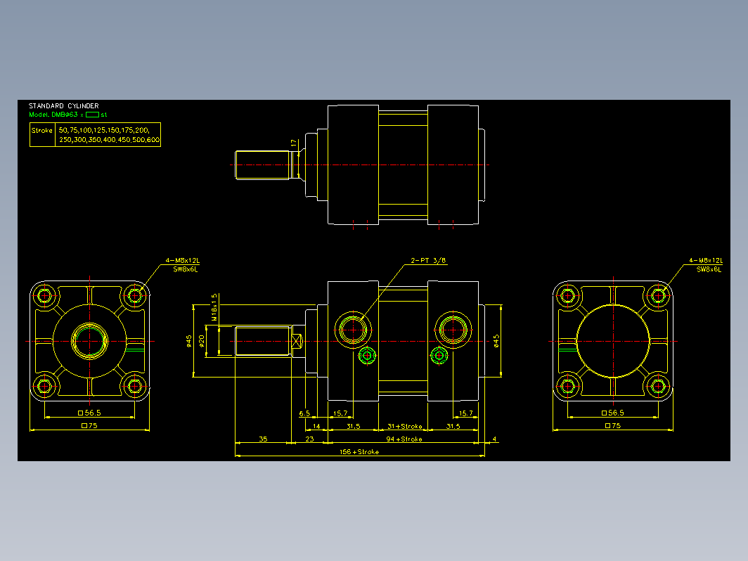 气缸 DMB63