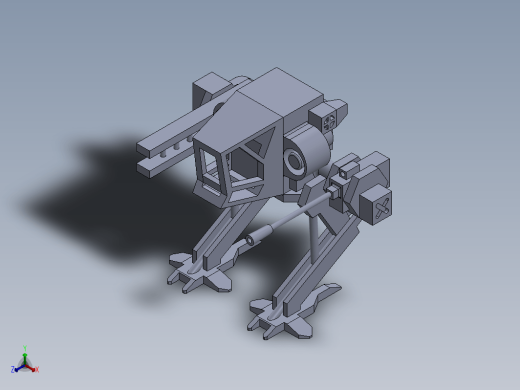 机甲微型3D模型缩略图