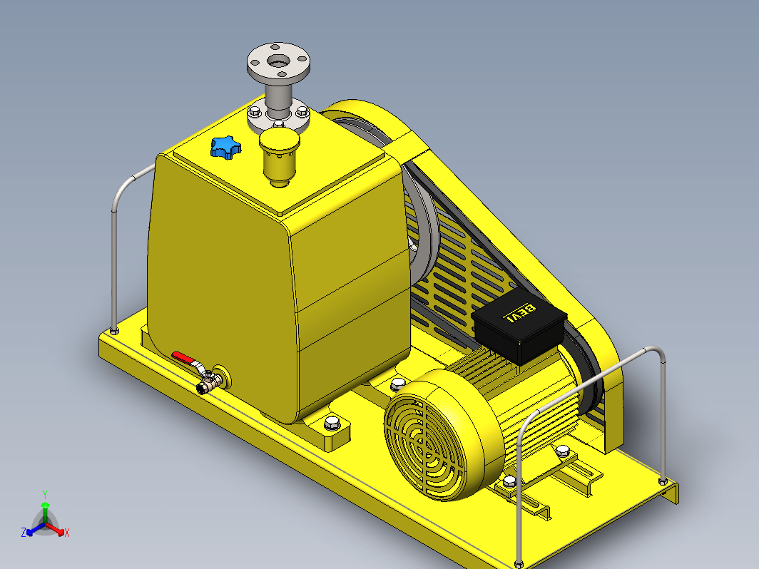 2 级真空泵 (1-HP)设备--stp