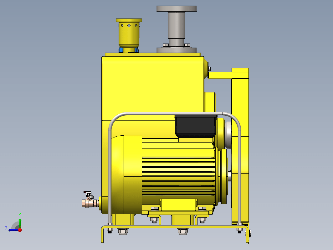 2 级真空泵 (1-HP)设备--stp