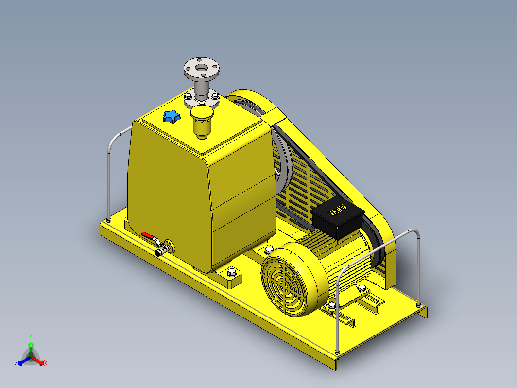 2 级真空泵 (1-HP)设备--stp