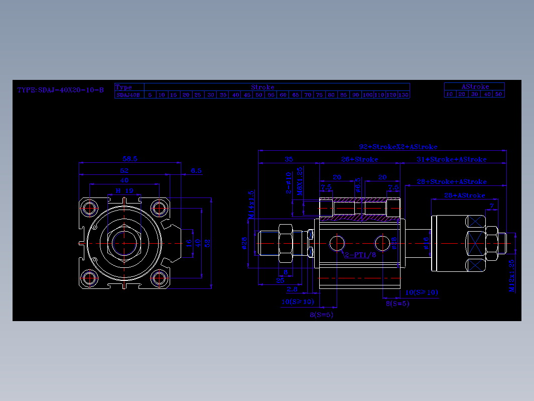 SDA气缸 83-SDAJ-40-BZW