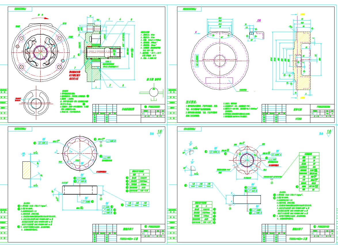 柱塞泵CAD全套图纸