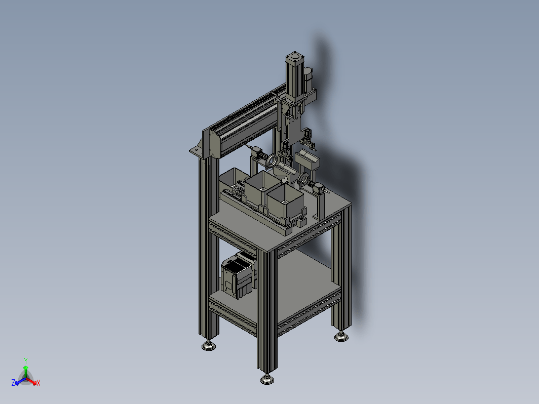 视觉检测工作站3D模型