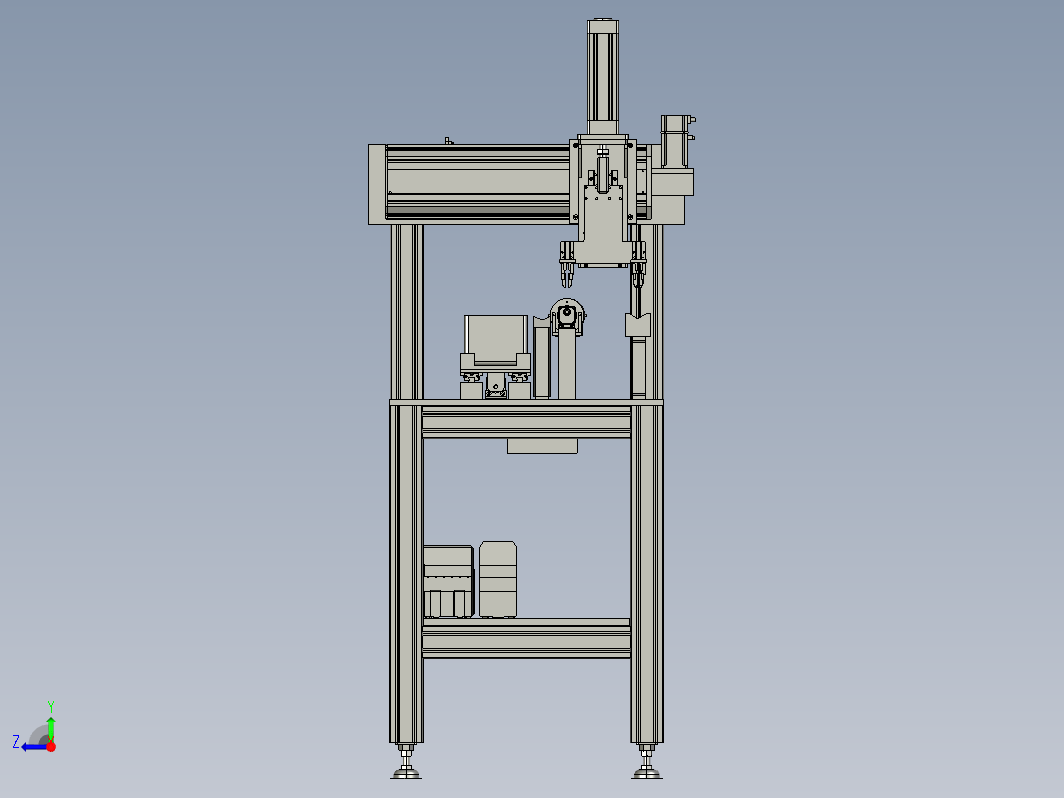 视觉检测工作站3D模型