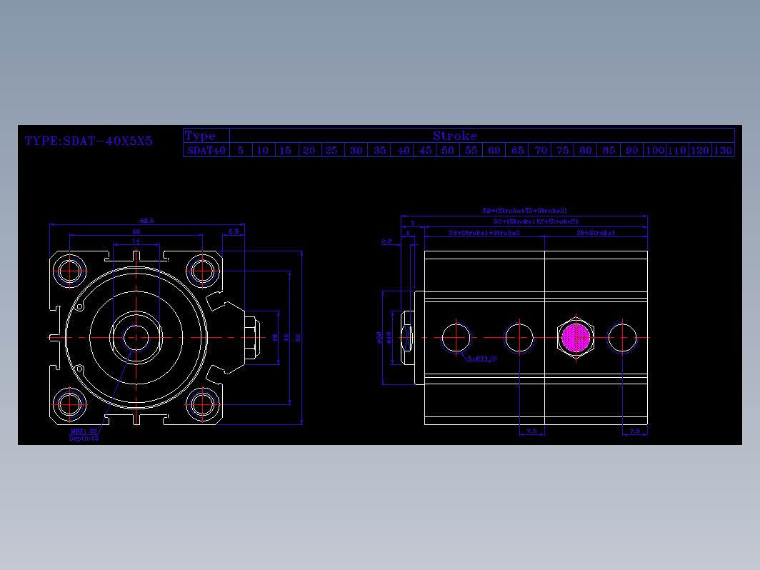 SDA气缸 83-SDAT-40-BZN