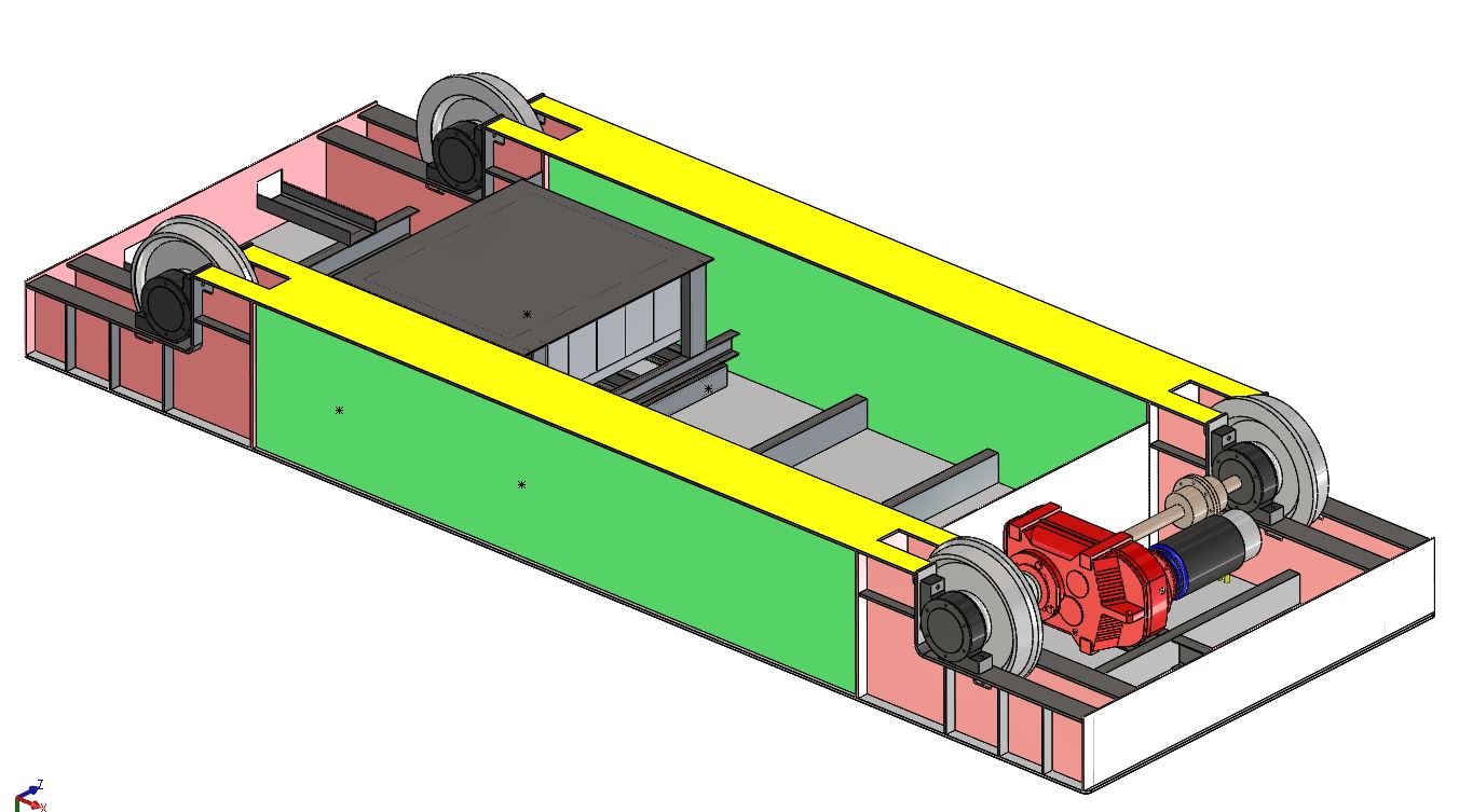 ELECTROCAR 60 TONS 6000X2200X800载重小车