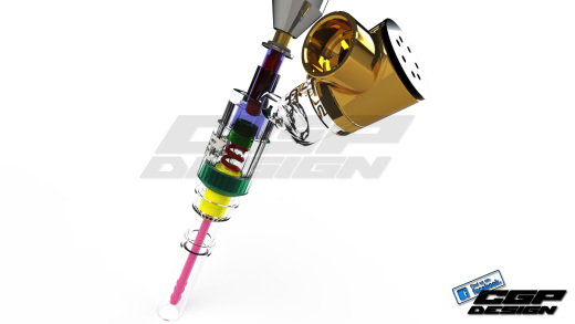 Pinki Direct注射器模型3D图纸 Solidworks设计 附STEP IGS