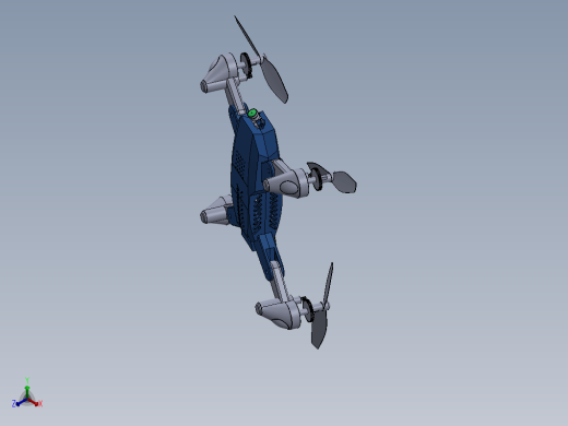 带装配的无人机3D模型缩略图