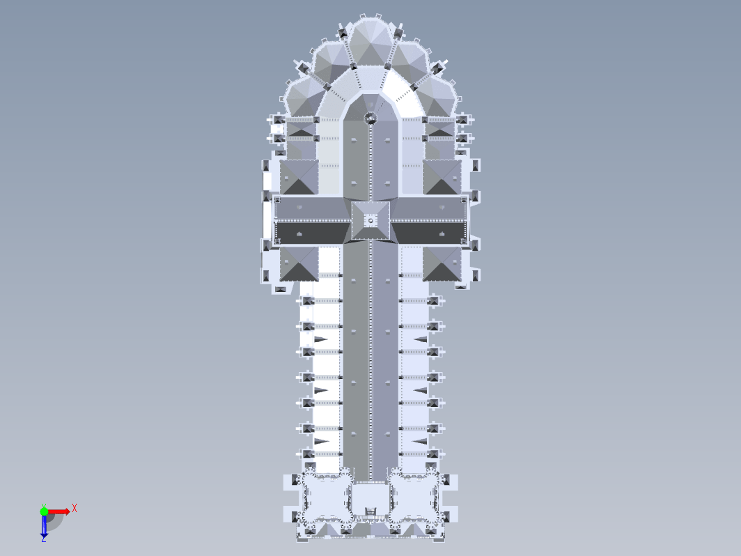 1116兰斯大教堂PROE设计