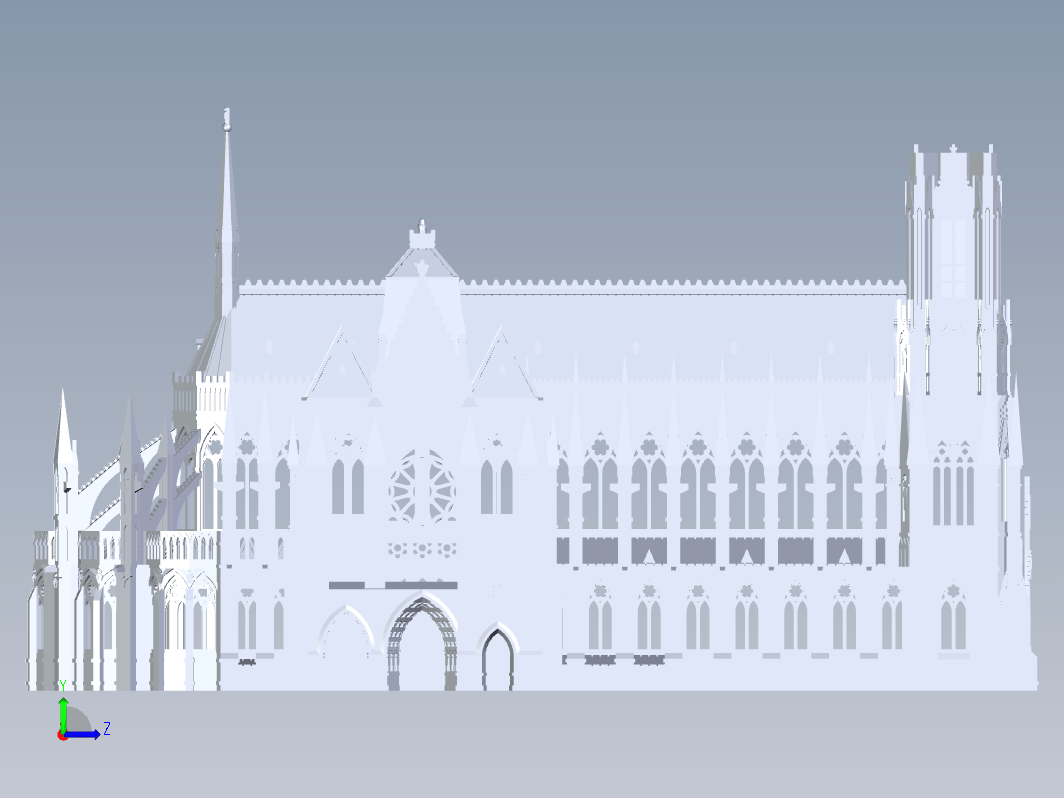 1116兰斯大教堂PROE设计