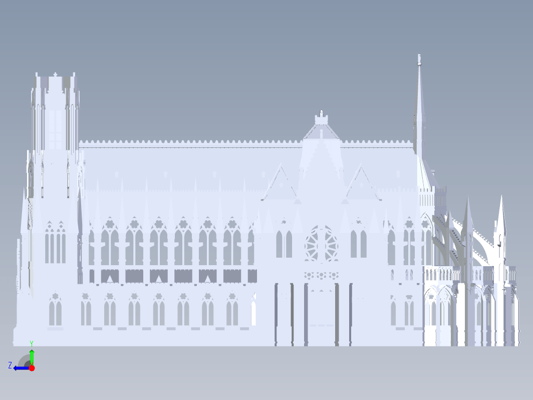 1116兰斯大教堂PROE设计