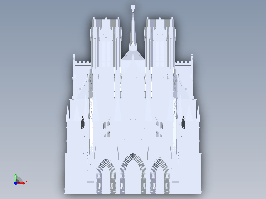 1116兰斯大教堂PROE设计
