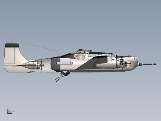 WW-ii轰炸机模型3D缩略图