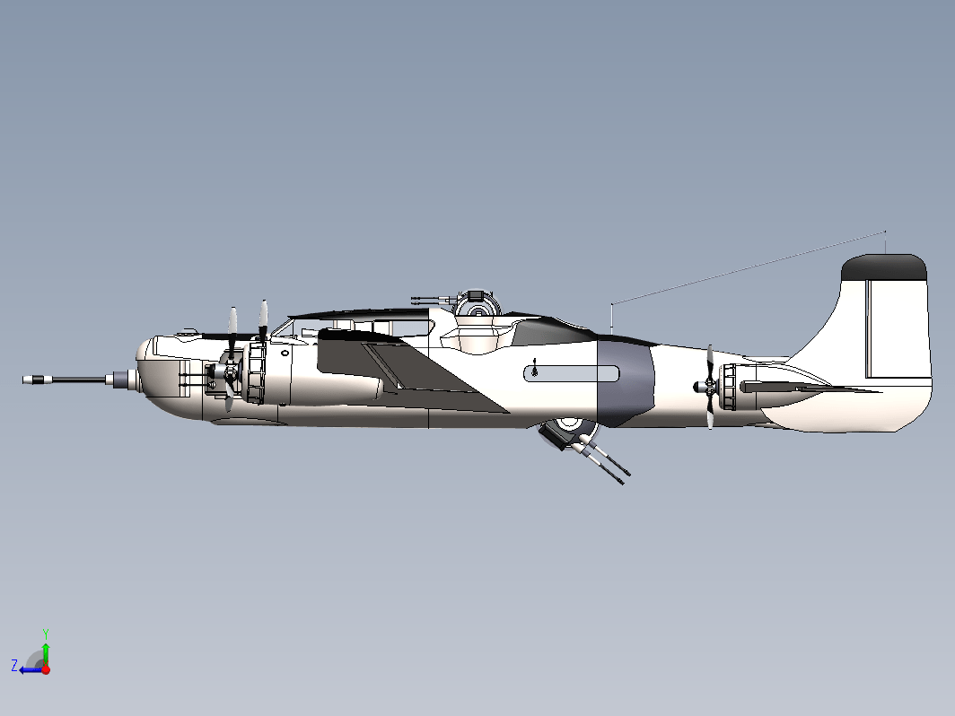 WW-ii轰炸机模型3D