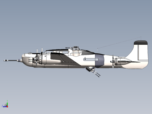 WW-ii轰炸机模型3D缩略图