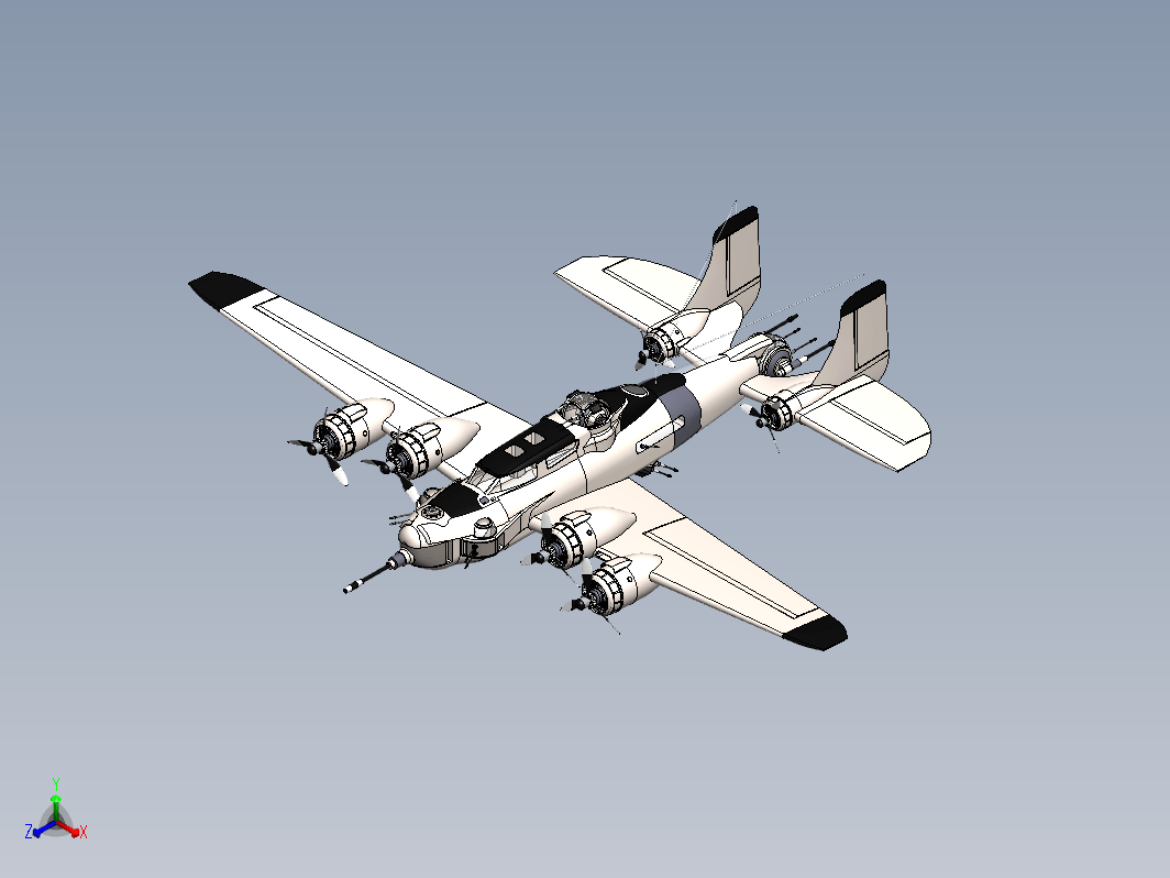 WW-ii轰炸机模型3D