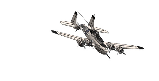 WW-ii轰炸机模型3D缩略图