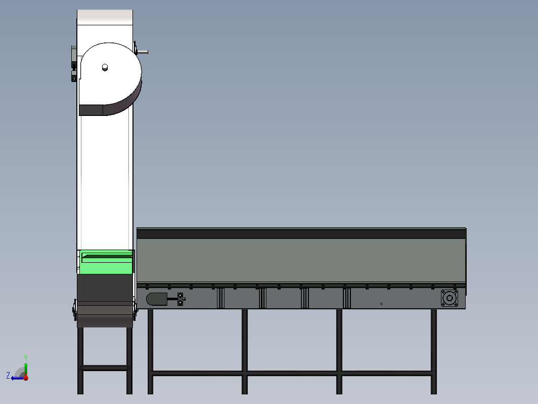 提升机倾斜输送带