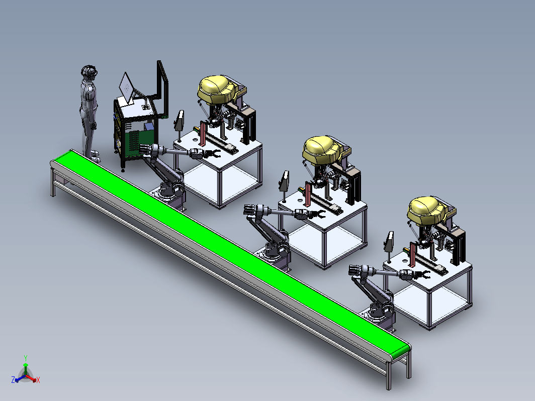 自动化视觉检测机构模拟上下料机械手工件翻转自动化检测