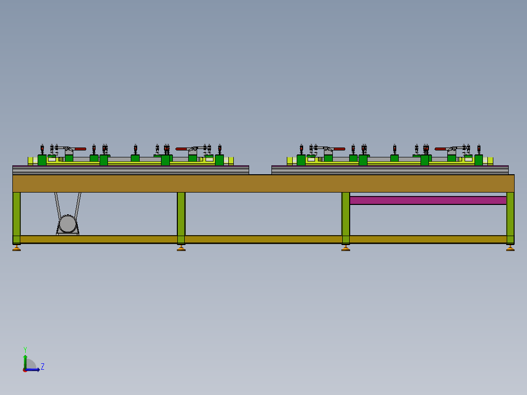 滚筒线式汽车车门安装夹具模型设备