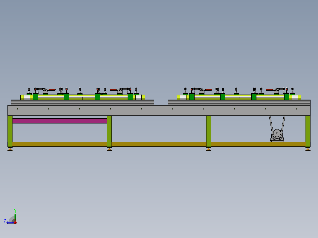 滚筒线式汽车车门安装夹具模型设备